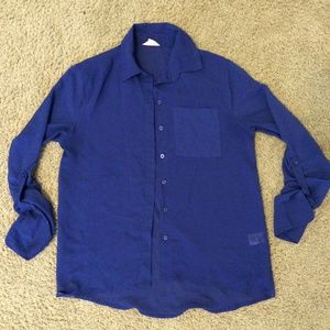 Aeropostale Collared Blue Shirt